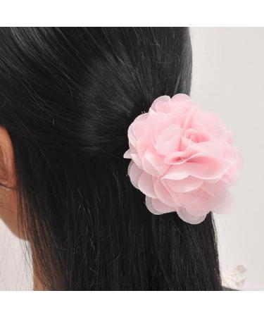 Lady Peony Silk Pink Corsage Hair Clip for Party Wedding Headdress - Buy Online on GoSupps.com