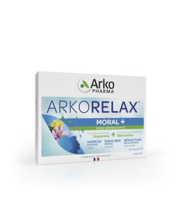 Arkopharma - Arkorelax Moral+ | Positive mood - Emotional balance - Reduce fatigue - Addictive free | 30 days - 60 tablets