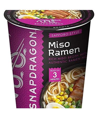 Snapdragon Miso Ramen Bowls 8 Pack - 2.2 Oz Each (1.1 Lbs) - Authentic Japanese Flavor - Buy Online on GoSupps.com