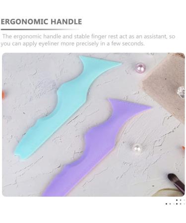 Ciieeo Eyeliner Stencil Silicone Eyelash Shield Eyebrow Shaping Guide Jaw Line Applicator Aid Lip Line Lazy Quick Makeup Tool Violet - Buy Online on GoSupps.com