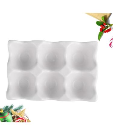 DOITOOL 6 Refrigerator Egg Holder Egg Carrier with Lid Drawer Organiser Monomer Egg Carton White Non-slip White 14.5x9.5x3.2cm - Buy Online on GoSupps.com