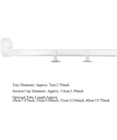 Fish Shrimp Feeder Tube and Plate Acrylic Clear Shrimp Feeding Tube Aquarium Fish Tank Feeder for Crystal Shrimp Tropical Fish(20cm) - Buy Online on GoSupps.com