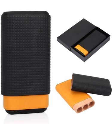 Travel Cigar Humidor Portable Cigar Case Leather Cigar Case Cigar Storage Box for Travel Business Packed with Nice Gift Box - Buy Online on GoSupps.com