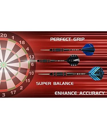 GOOSO Professional Steel Tip Darts Set 22G with Flights, Sharpener & Magnetic Case - 6 Pack - Buy Online on GoSupps.com
