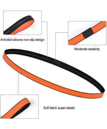 URAQT Sports Headband 5Pcs - Non-Slip Elastic Thin Hairbands for Women/Girls - Perfect for Yoga, Fitness, Running - Multiple Colors - Sweat Absorbing Athletic Headbands - Buy Online on GoSupps.com