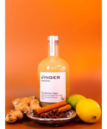 Organic Ginger Liquid Gold - 500ml - Ginger concentrate - Vegan - Detox - Immune booster - Ginger Shot - Buy Online on GoSupps.com