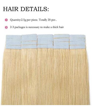 SEGO TAPE Real Hair Extensions 20 Tressen 50g - 18 Medium Blonde #24 with 10 Free Tapes | Premium Remy Hair for Effortless Beauty - Buy Online on GoSupps.com