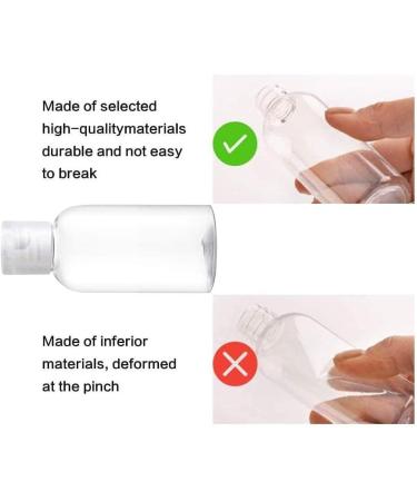 RECCISOKZ 12 Pack Clear Travel Bottles - 30ml Empty Shampoo Conditioner & Lotion Containers | Perfect Travel Set & Cosmetic Gadgets - Buy Online on GoSupps.com