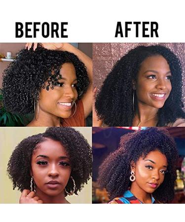 Cecycocy 20 Inch Kinky Curly Clip in Hair Extensions for Black Women - Brazilian Remy Human Hair 3C 4A 120G Thick to Ends - Buy Online on GoSupps.com