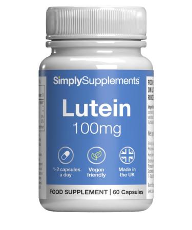Capsules de Lut ine 100mg | avec Vitamine A & Riboflavine pour la Vision & le M tabolisme | Convient aux V g tariens & V ganes | 60 Capsules 1 Mois de Cure | Fabriqu au Royaume-Uni selon les normes