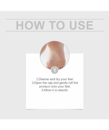 Dry & Cracked Heel Liquid - Natural Moisturizer Roll-On 50ml For Dry Feet Non Greasy Fluid For Cracked Heels | For Hands Elbows Knees Pedicure Rough Night Beauty - Buy Online on GoSupps.com