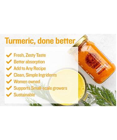 Truly Turmeric - Fresh Wildcrafted Whole Root Turmeric Paste | Non-GMO Vegan & Keto Spice for Cooking and Golden Milk - 8oz (235g) with Black Pepper - Buy Online on GoSupps.com
