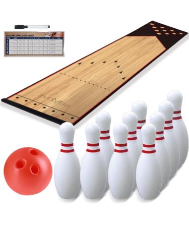 Mini Kids Bowling Set  Bowling Pins & Ball Game Set  Full Bowling Alley Games Toys & Score Cardfor Kid Age 5+ & Adult  Home Indoor Outdoor Backyard Lawn Yard (10 Pins, 1 Ball, 1 Lane Mat) - Buy Online on GoSupps.com