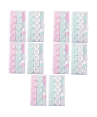Solustrie 10 sentences Storage box for colored contact lenses eye contact case contact lens container Colored contact housing travel contact case contact case mass tweezers travel pp macaron