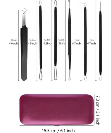 5-Piece Blackhead Remover Tool Kit | Acne Removal & Pimple Popper Tools | Comedo Extractor with PU Leather Case & Mirror - Buy Online on GoSupps.com