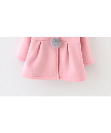 TMEOG Baby Girls Rabbit Ears Cloak Hooded Winter Coat - Pink (2-3 Years) - Buy Online on GoSupps.com