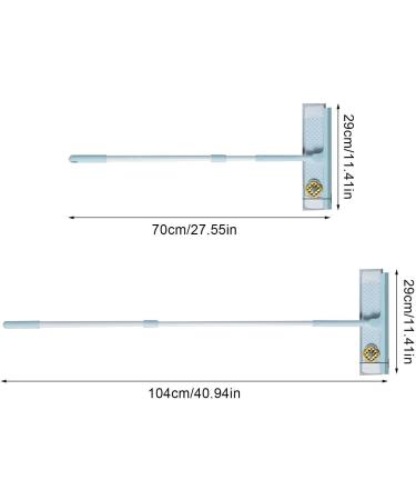 Window Squeegee with Extension Pole - Professional Window Cleaner Telescopic Squeegee | Rotatable Lightweight Professional Squeegee for Cleaning Wall Ceiling Window and Corners Blue - Buy Online on GoSupps.com