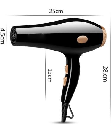 Hair Dryer 2000W Professional Hair Dryer with Concentrator Nozzle Heating Negative Ion Hair Dryer Cooling Button 2 Speed and 3 Heat Settings - Buy Online on GoSupps.com