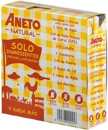 Aneto 100% Natural - Chicken Broth - Box of 6 Units of 2X330ML - Buy Online on GoSupps.com