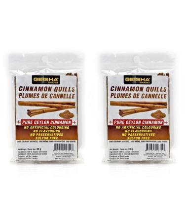 GEISHA Pure Ceylon Cinnamon Sticks/Quills (2 PACK - 80g)