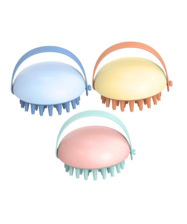 HAPINARY 3pcs Massage Comb Cleaning Brush Shampoo Brush ABS Handy