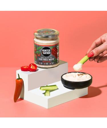 Hunter & Gather 100% Olive Oil Egg-Free Sriracha Mayo 250g - Keto & Vegan Friendly - Gluten & Soy Free - Buy Online on GoSupps.com