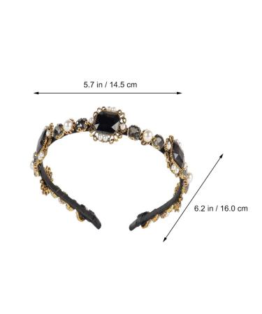 Amosfun Baroque Rhinestone Hair Band - Gothic Wedding Headdress & Fashionable Hair Accessory for Women - Buy Online on GoSupps.com