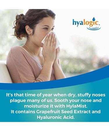Hyalogic HylaMist Nasal Spray 2 oz - Hyaluronic Acid & Grapefruit Seed Extract Nasal Moisturizer for Dry/Stuffy Nose - Antioxidant Mist (Pack of 1) - Buy Online on GoSupps.com