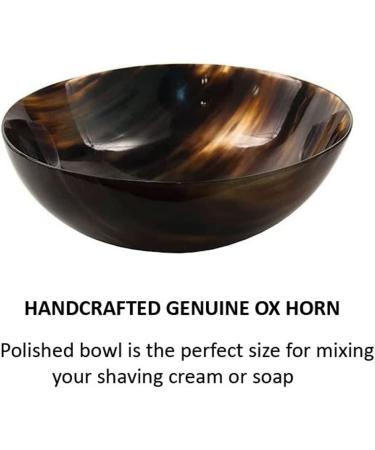 Genuine Ox Horn Palm Lathering Shave Bowl - Handcrafted for a Luxurious Shaving Experience - Buy Online on GoSupps.com
