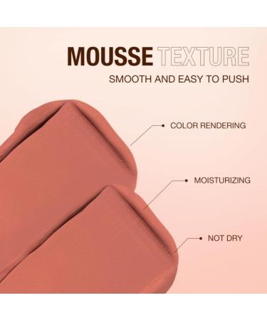  Beliky Girl 6-Color Lipstick Blush Balm 3-in-1 Eye Lip & Lip Gloss Waterproof Lightweight Blush Balm Cream for Women (#03) - Buy Online on GoSupps.com