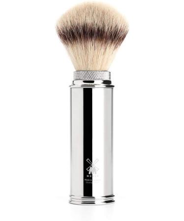 M HLE Travel Shaving Set | Silvertip Fibre Brush & Safety Razor in Black Leather Case | Premium Grooming Essentials - Buy Online on GoSupps.com