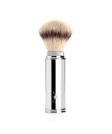 M hle Travel Shaving Set - Silvertip Fibre Brush & Gillette-Compatible Razor in Leather Case - Chrome-Plated Brown 3-Part Set for International Shipping - Buy Online on GoSupps.com