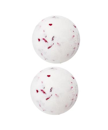 FOMIYES FOMIYES 2 Pieces Bath Ball Foaming Shower Steam Bombs Ball Shower Bombs Sparkling Bath Shower Bombs Natural Organic White Moisturize Sea Salt