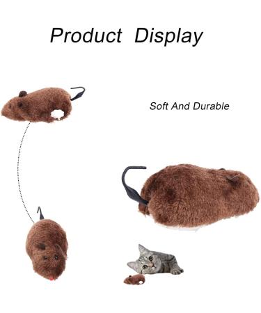 QYNuLi Clockwork Mouse Toy Plush Interactive Cat Toy Cute Moving Mouse Toy for Hard Surfaces and Flat Surfaces (Random Color) - Buy Online on GoSupps.com