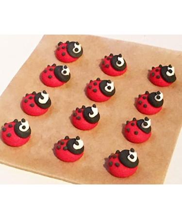 12 Sugar Mini Ladybirds - Beautiful Edible Cake Decorations - Buy Online on GoSupps.com