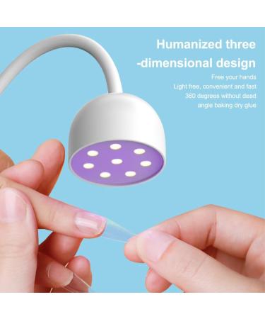 dijiusidy Nail Dryer Flexible Gooseneck Adjustable LED Hands-free Manicure Polish Gel Lamp Lighting Home Fingernail Light Direct Power - Buy Online on GoSupps.com