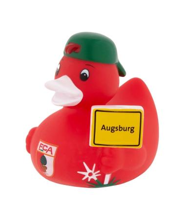 FC Augsburg FCA rubber duck in 9 x 9.5 x 7.5cm
