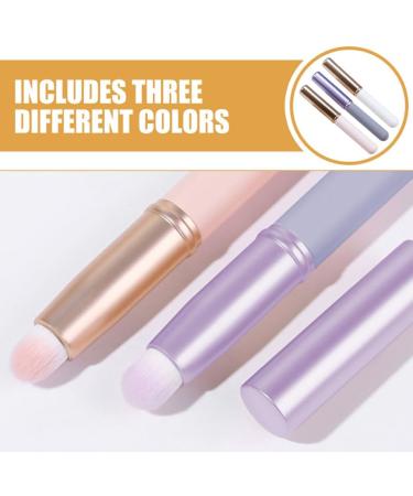 3-Piece Lip Wiping Brush Lip Mixing Brush with Cap Professional Lipstick Brush Reusable Spot Concealer Brush for Women Girls (Purple Pink and - Buy Online on GoSupps.com