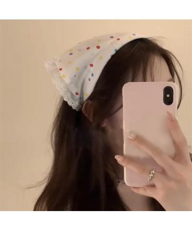 hgnxa Lace Headscarf Girl Headband Elegant Hair Scarf Bandanas Headpiece Lace Hairband Women Photo Headwrap Head Covering Dot White - Buy Online on GoSupps.com