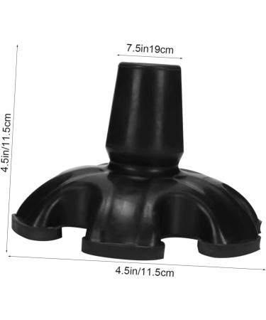 NOLITOY Crutch End Mats & Walking Stick Ferrule - Durable Rubber Accessories for Crutches & Walkers - Replacement Foot Pads for Walking Cane - Heavy Duty Black (11.50x11.50x7.50CM) - International Shipping Available - Buy Online on GoSupps.com