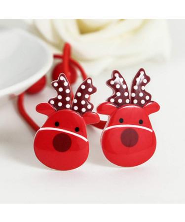 Lurrose 20 Pcs Christmas Antlers & Bells Hair Ties | Festive Girl's Ponytail Accessories - Buy Online on GoSupps.com