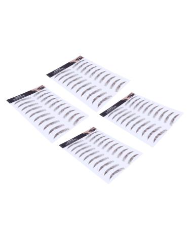 DRESSOOS 4pcs Eyebrow Stickers Tool Stickers Authentic Brow Eyebrow Stencils Make up Transfer Stickers 6d