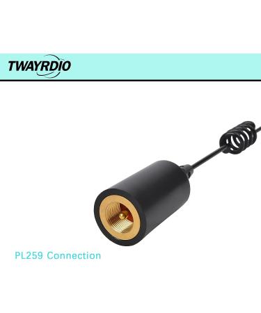 TWAYRDIO VHF Marine Antenna 156-163MHz 50W with 16.4ft Coaxial Cable, Mounting Bracket and U-Bolt - for Midland Uniden Cobra Icom Marine Radio - Buy Online on GoSupps.com