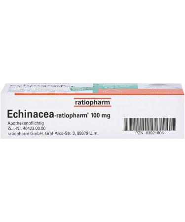Echinacea-Ratiopharm 100 mg Tablets - Boost Immunity - 20 pcs | Fast International Shipping - Buy Online on GoSupps.com