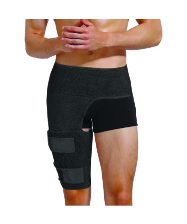 Hip Groin Stabilizer, Groin Wrap for Pain Relief Thigh Compression Sleeve, Hip Joint Pain, Sciatica Nerve Brace Injury, Thigh Leg Compression Support Wrap Sleeve Fits Both Legs Men and Women, Adjustable