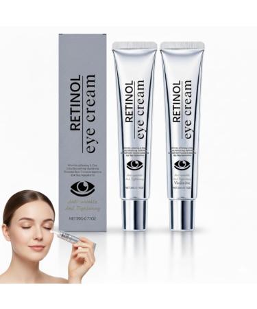 HNYXEQJL Retinol 2-Pack Anti-Aging Retinol Eye Firming Cream Shot for Dark Circles and Puffiness Lifting and Hydrating Serum Reduces Wrinkles and Fine Lines