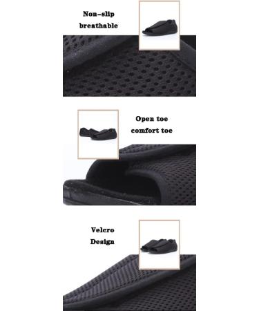 Orthopaedic Diabetic Sandals for Elderly Men Women - Open Toe, Fashionable, and Safety Shoes for Edema, Arthritis, and Plantar Fasciitis - Size 47 Black - Buy Online on GoSupps.com