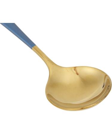 Soup Spoons Stainless Steel Tablespoons with 6 Colors 5 Pieces of Kitchen Dinner Dessert Scoops Set for Tea Dessert Salt Sugar(Blue) - Buy Online on GoSupps.com