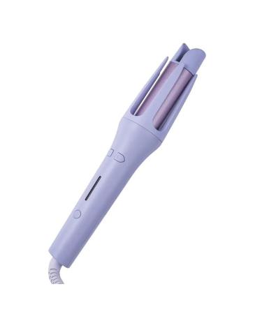 Wand Curling Iron 1 Inch Wand Curling Iron with 4 Temps Anti-Scald and Anti-Tangle Rotating Hair Curler Purple
