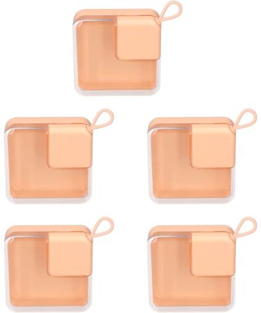 Powder Puff Holder 5 Pieces Cosmetic Puff Holder Transparent Rectangular Portable Makeup Puff Holder with Hanging Ring - Buy Online on GoSupps.com